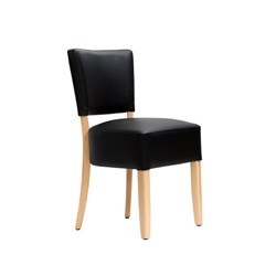 MEMPHIS CLUB CHAIR BLK DOLARO VINYL SEAT & BACKREST NATURAL