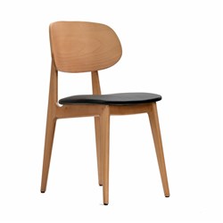 Ban Chair Trojan Oak & Black Vinyl Seat 850mm Durafurn