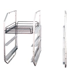 UNDER BAR RACK RIGHT HAND GALV STEEL 3 TIER ADJ BASE