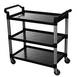 Kleaning Essentials 3 Tier Utility Trolley Black 1060mm