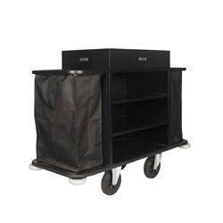 Housekeeper Service Trolley Black 1460mm