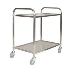 2 Tier Stainless Steel Trolley