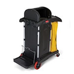 High Security Janitor Cart Locking Cabinet Black