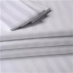 Satin Stripe Pillowcase White Guest Of