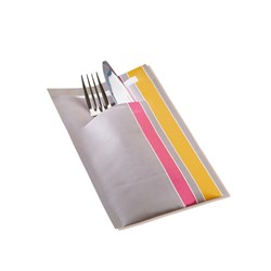 Linen Cutlery Pouch W/- Napkin 230X115mm 500/Pkt