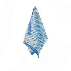 Tea Towel Check Cotton Blue Small 450X700mm