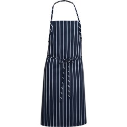English Bib Apron Chalk Stripe Navy 990x940mm Chef Works