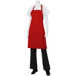 Butchers Bib Apron Red 860x610mm Chef Works