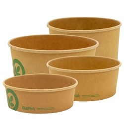 BioBowl Kraft Bowls & Lids BioPak