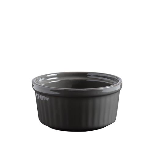 Bistronome Ramekin Grey Ribbed 105mm 250ml 