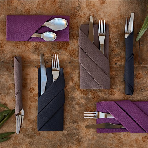 LISAH 2PLY DINNER NAPKIN QLTD CHOCOLATE 50/PKT (18)