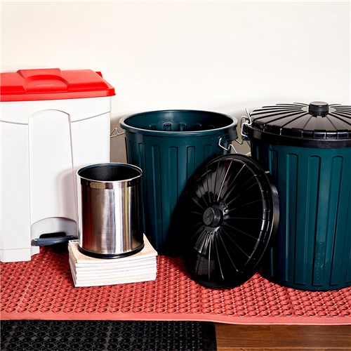 Garbage Bin 55L With Lid Green Plastic