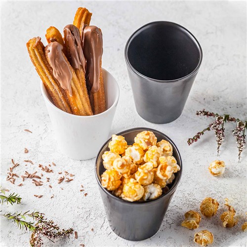 BASICS CHIP CUP MATTE BLK 90X102MM (6/48)