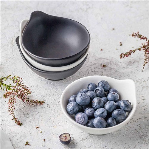 BASICS DIP DISH MATTE BLK 96MM (10/100)