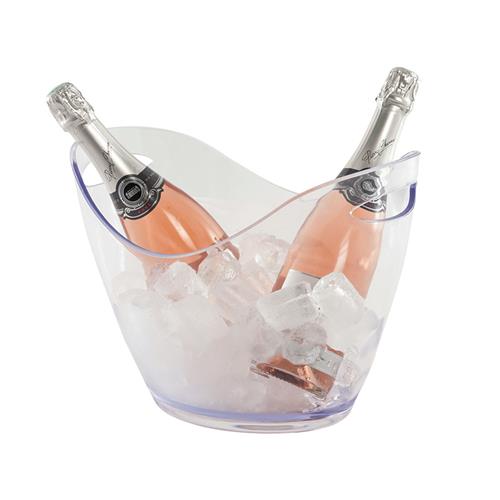 Ice Bucket Two Handle Clear 8L