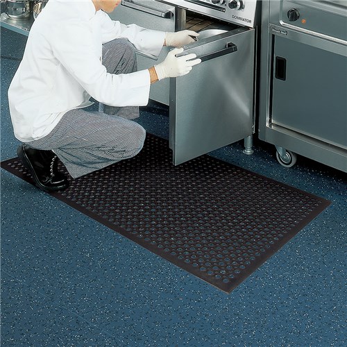 Rubber Safety Mat Black 1500mm