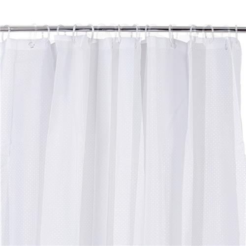 SHOWER CURTAIN 1800X1800MM WHT POLYESTER (24)