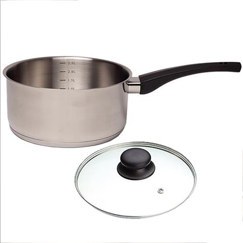 Saucepan & Glass Lide Stainless Steel 200mm