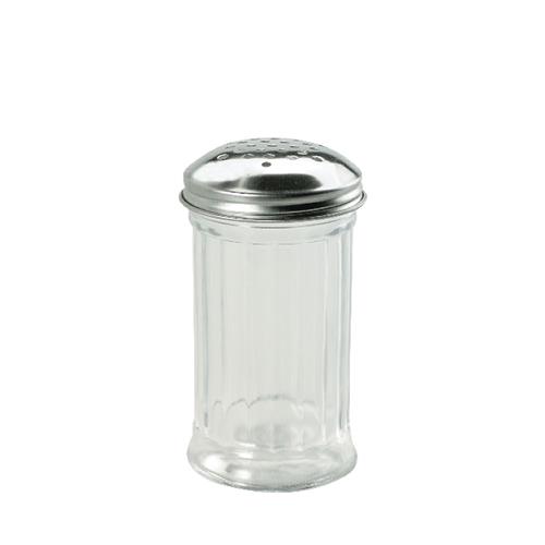 Glass Cheese Shaker Clear/ Stainless Steel 355ml