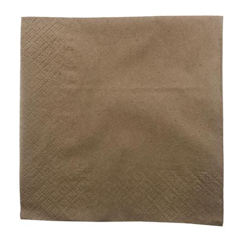 Paper Cocktail Napkin Kraft Brown 1/4 Fold 240x240mm