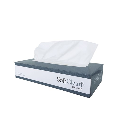 Deluxe Facial Tissues White 2ply 100/Sheets