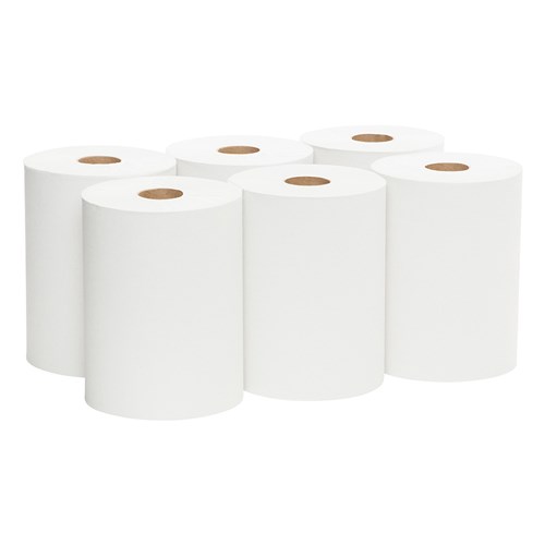 Slimroll Paper Hand Towel Roll White 1ply 176m