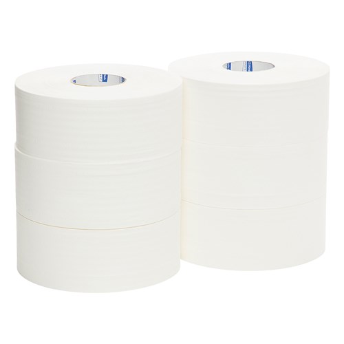 Jumbo Maxi Toilet Rolls White 2ply 300m