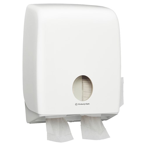 Interleaf Plastic Twin Toilet Tissue Dispenser White 317x147x407mm