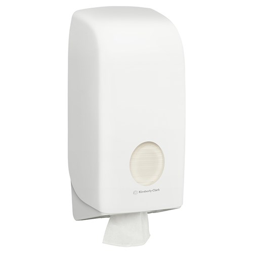 Aquarius Plastic Interleaf Toilet Tissue Dispenser White 169x123x338mm