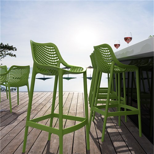 AIR BAR STOOL 65 GREEN 650MM HIGH