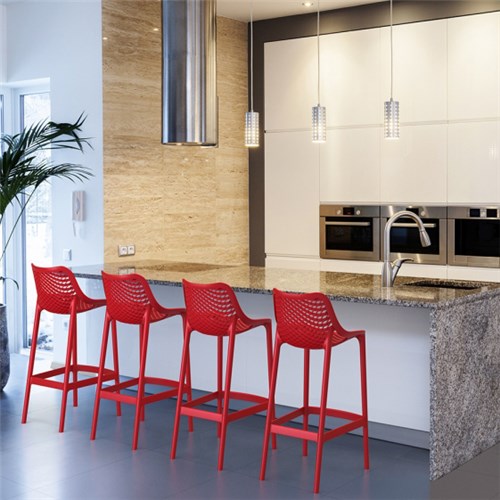 AIR BAR STOOL 65 RED 650MM HIGH