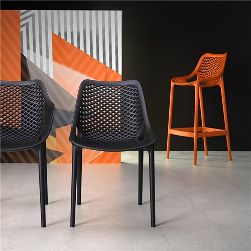 AIR BAR STOOL 75 ORANGE 750MM HIGH