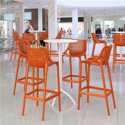 AIR BAR STOOL 75 ORANGE 750MM HIGH