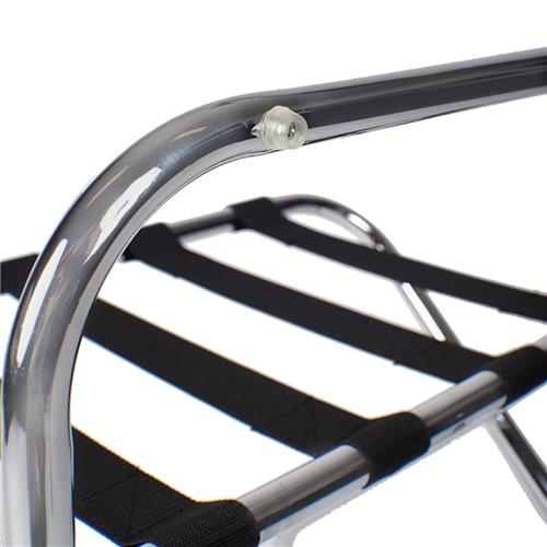 LUGGAGE RACK CHROME METAL W/- REAR SUPPORT (4)