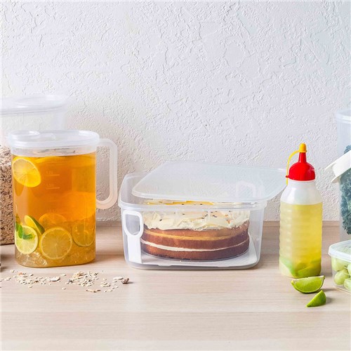 Décor Tellfresh Square Plastic Container With Cake Lifter