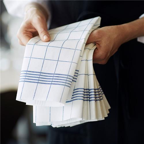 NAPKIN TOWEL BLUE CHECK 380X540MM 250/CTN