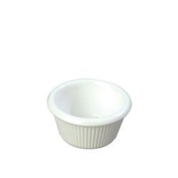 RAMEKIN FLUTED 45ML WHT MELAMINE (72)