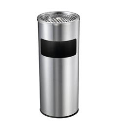 Lobby & Ashtray Cigarette Bin Brushed Stainless Steel 10L