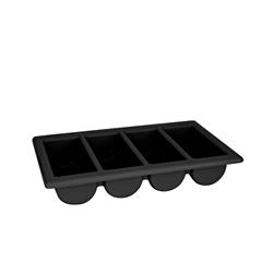 Plastic Cutlery Box Black