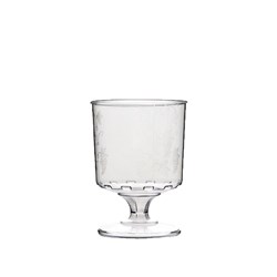 Plastic Pattern Stemmed Wine Glass 185ml