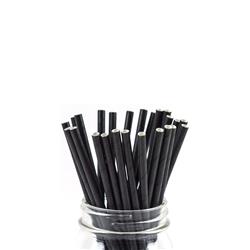 Paper Straw Black Regular 205mm