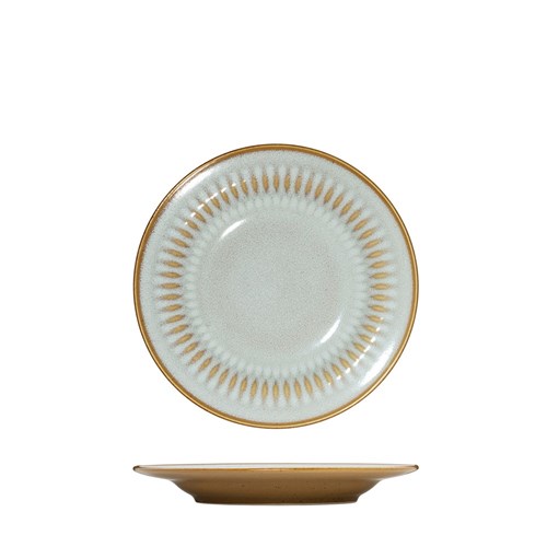 Cottage Round Rim Plate Almond 170mm