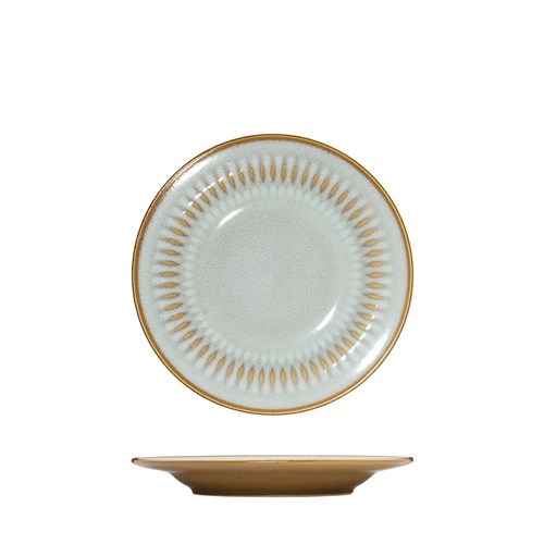 Cottage Round Rim Plate Almond 210mm