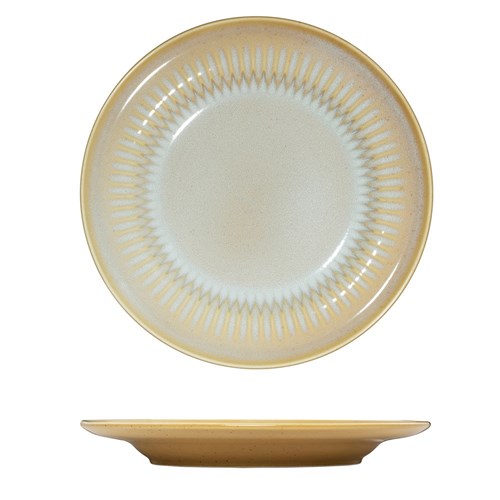 Cottage Round Rim Plate Almond 230mm