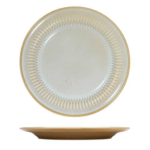 Cottage Round Rim Plate Almond 270mm