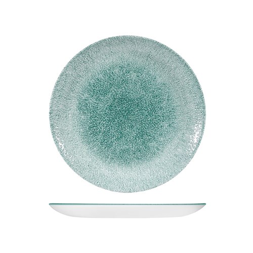 Raku Coupe Plate Jade Green 260mm