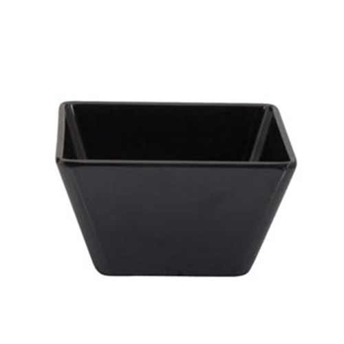 Melamine Bowl Square Black 130mm 