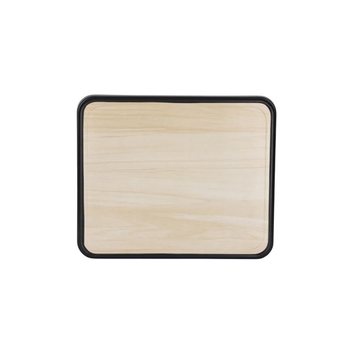 Melamine Bento Tray Lid White Wash & Black 300mm