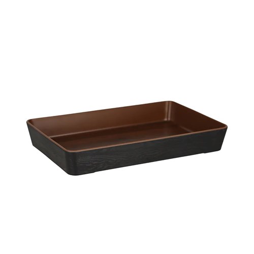 Inroom Bento Base Tray Waltnut & Black 283mm