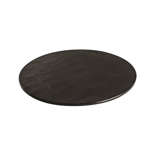 MELAMINE TAROKO PLATTER ROUND 330MM BLK (3/12)